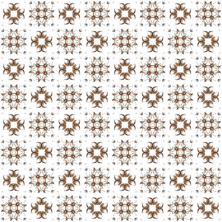 Seamless texture with 3D rendering abstract fractal orange pattern on a white background for fabric designの写真素材