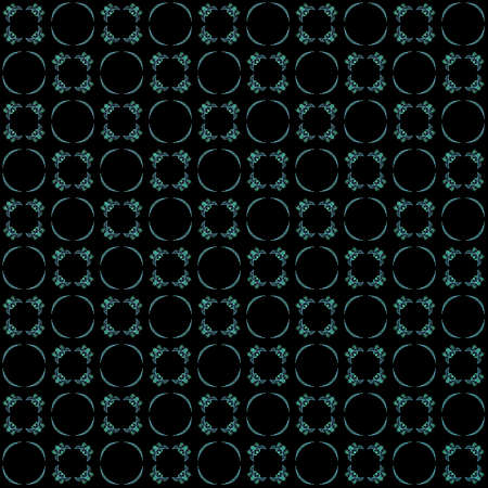 Seamless texture with 3D rendering abstract fractal blue pattern on a black background for fabric...