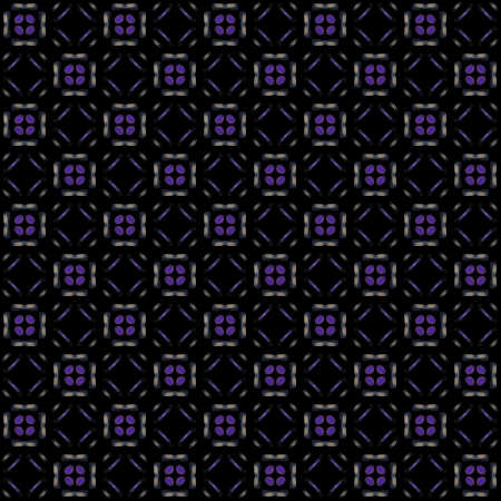 Seamless texture with 3D rendering abstract fractal colorful pattern on a black background for...