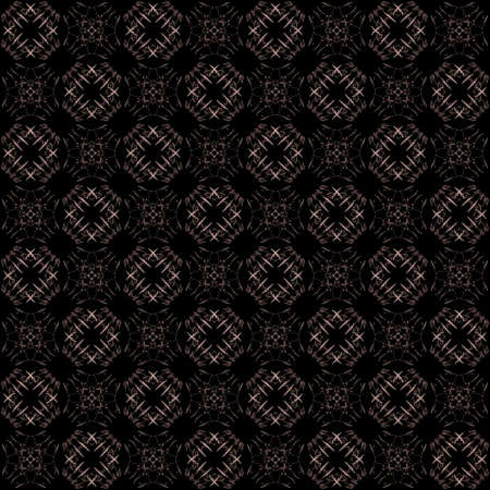 Seamless texture with 3D rendering abstract fractal pink pattern on a black background for fabric designの写真素材