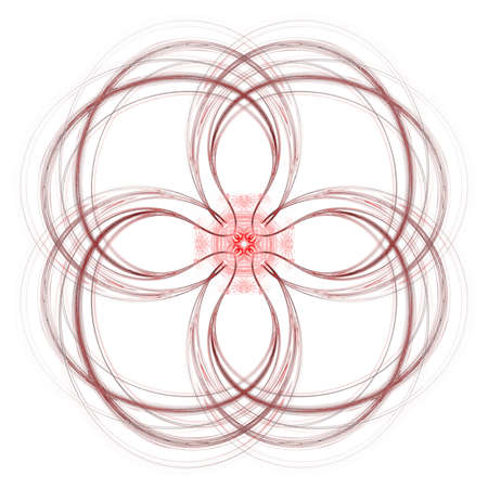 Abstract grunge red floral pattern isolated on white background. Rough noise design.