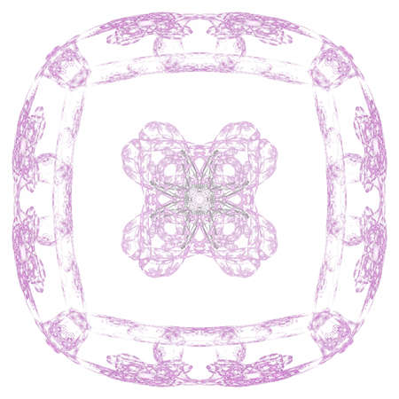 Abstract grunge purple floral pattern isolated on white background. Rough noise design.