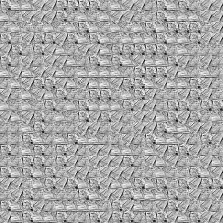Abstract grunge black texture on white background. Rough noise design. Small broken mosaic patterns are chaotically placed.の写真素材