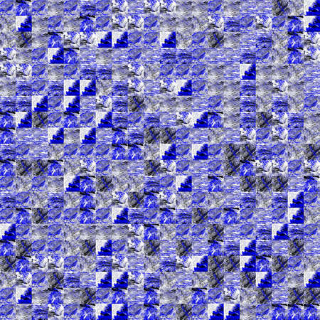 Abstract grunge blue texture on white background. Rough noise design. Small broken patterns are...