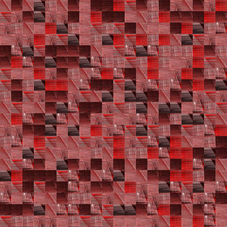 Abstract grunge red texture on white background. Rough noise design. Small broken patterns are chaotically placed.の写真素材