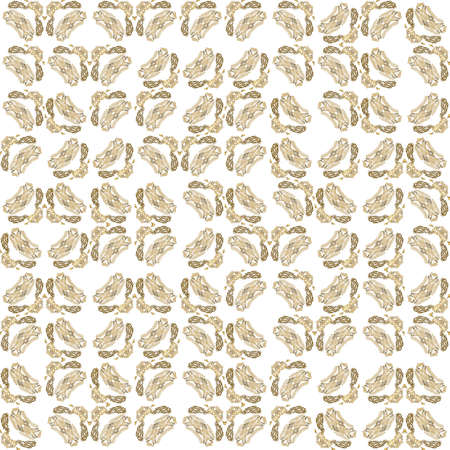 Abstract grunge orange texture on white background. Rough noise design. Medium broken mosaic floral patterns are chaotically placed.の写真素材