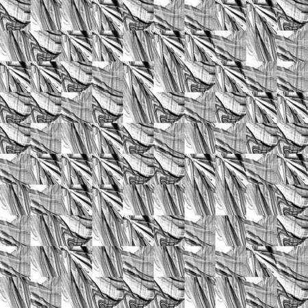 Abstract grunge black texture on white background. Rough noise design. Medium broken mosaic patterns are chaotically placed.の写真素材