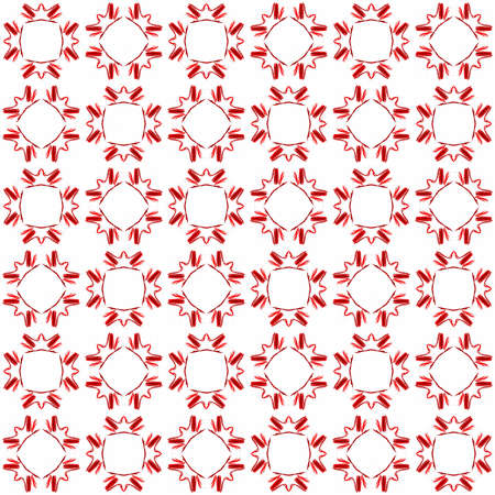 Seamless abstract black red texture fractal patterns on white background. Arranged in a staggered...