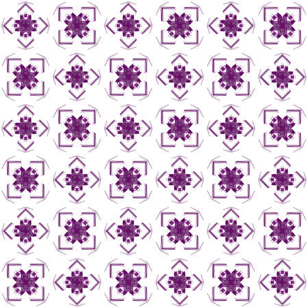 Seamless abstract black purple texture fractal patterns on white background. Arranged in a staggered...