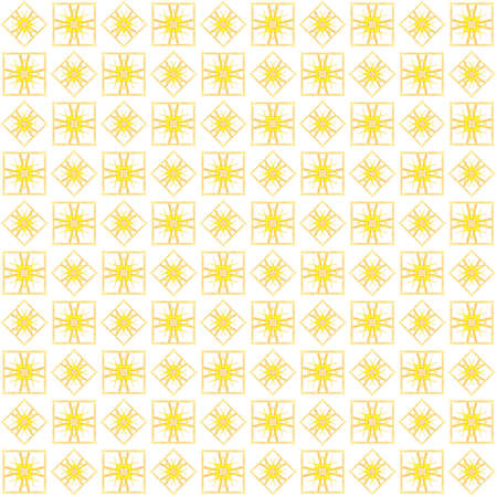 Seamless abstract yellow texture fractal patterns on white background.の写真素材