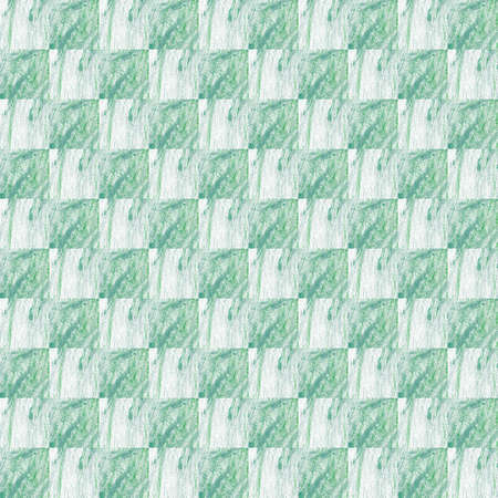 Grunge seamless abstract green texture on white background. Arranged in a staggered manner two...