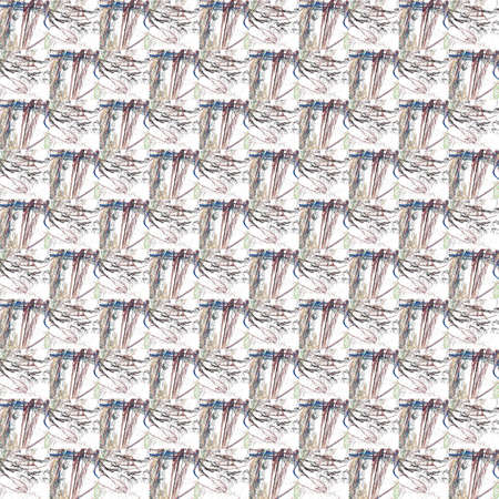 Grunge seamless abstract colorful texture on white background. Arranged in a staggered manner two...