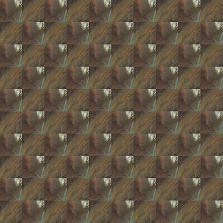 Grunge seamless abstract brown texture on white background. Arranged in a staggered manner two...