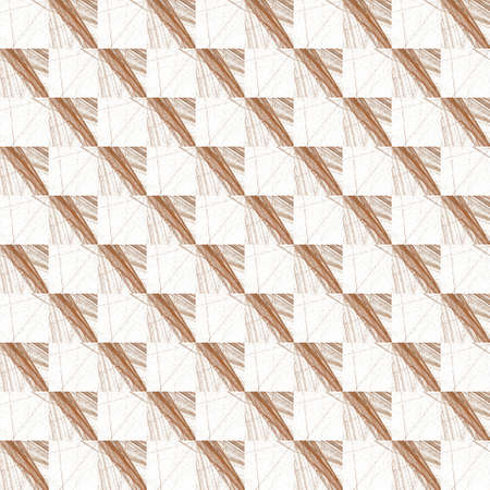 Grunge seamless abstract brown texture on white background. Arranged in a staggered manner two medium broken fractal patterns. Rough noise design image. の写真素材