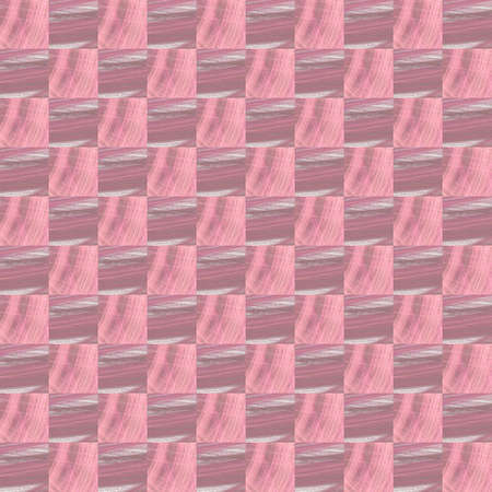 Grunge seamless abstract pink texture on white background. Arranged in a staggered manner two medium broken fractal patterns. Rough noise design image.の写真素材