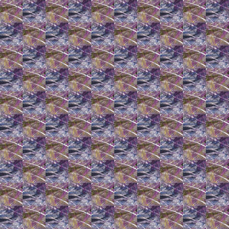 Grunge seamless abstract purple texture on white background. Arranged in a staggered manner two medium broken fractal patterns. Rough noise design image.の写真素材