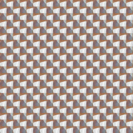 Grunge seamless abstract brown square texture on white background. Arranged in a staggered manner...