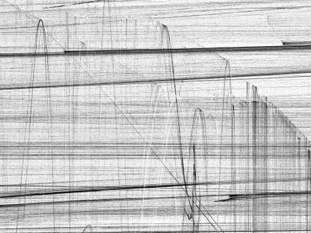 Grunge abstract black white background on white backdrop. Two colors. Rectangular horizontal shape....
