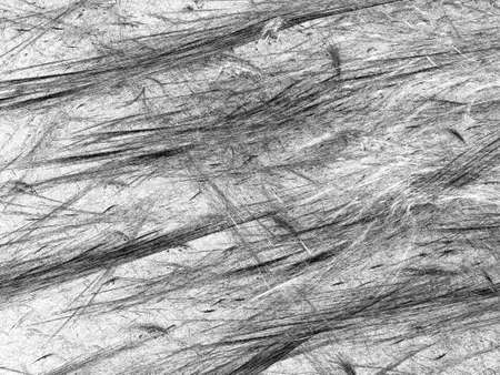 Grunge abstract black background on white backdrop. Two colors. Rectangular horizontal medium rough...