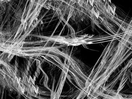 Grunge abstract white background on black backdrop. Two colors. Rectangular horizontal shape. Medium rough noise design. Haotical texture pattern.の写真素材