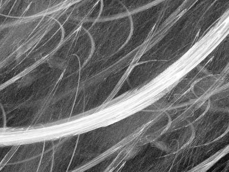 Grunge abstract white background on black backdrop. Two colors. Rectangular horizontal shape. Medium rough noise design. Haotical texture pattern.の写真素材