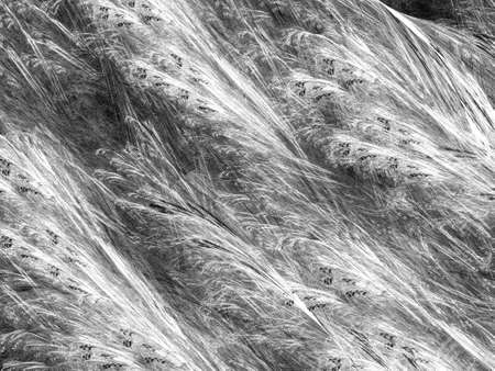 Grunge abstract white background on black backdrop. Two colors. Rectangular horizontal shape. Medium rough noise design. Haotical texture pattern.の写真素材