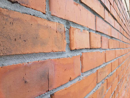 perspective view of a real brick wall