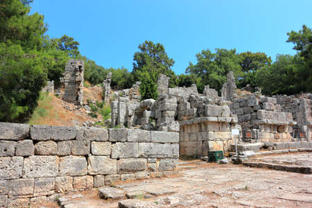 Ruins of the ancient town at Phaselis, Turkey.