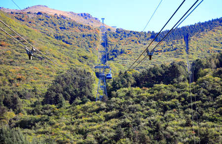 Cablecar from Malcesine to Monte Baldo. Top Station, ca. 1700m. Lake Garda, Italy, Europe.