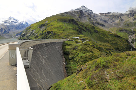 Kaprun high mountain reservoir (Mooserboden). Kaprun, Austria, Europe.の写真素材