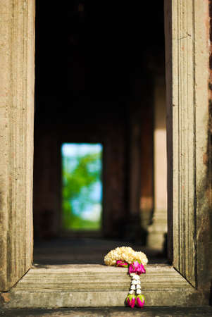 Thai garland, ancien city , Thailandの写真素材