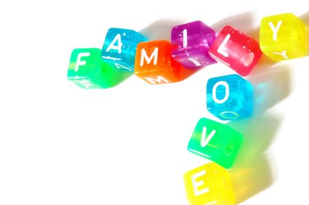 letter beads family loveの写真素材