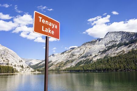 Tenaya Lake, Yosemite National Park, California, USAの写真素材
