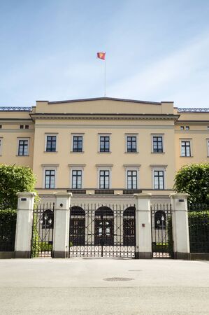 Det Kongelige Slott in Oslo was built in the first half of the 19th century is the official residence of the present Norwegian monarch のeditorial素材