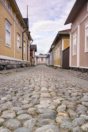 Wooden Housing in Rauma, Finland の写真素材