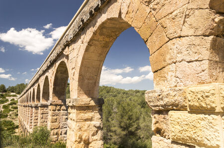 Puente del Diablo in Tarragona Province, Spainの写真素材