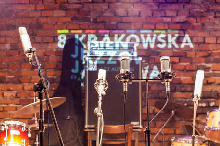 8 Krakow Jazz Autumn  Empty stage ready for a concert のeditorial素材