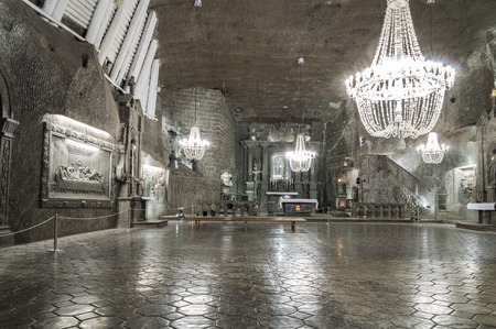 WIELICZKA, POLAND - APRIL 20, 2013  Wieliczka Salt Mine  13th century  is one of the worldのeditorial素材