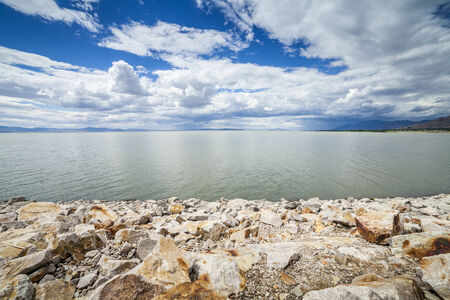 Salt Lake coast, Utah, USAの写真素材