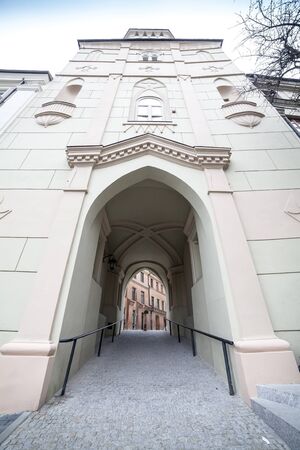 Beautiful Lublin city center street, Polandのeditorial素材