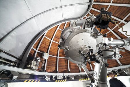 Modern astronomy telescope in an astronomical observatory, UJ, Krakow, Polandのeditorial素材