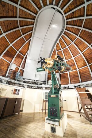 Historical astronomy telescope in an astronomical observatory.のeditorial素材
