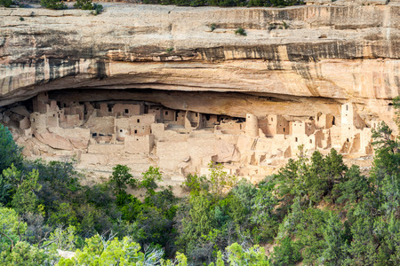Cliff dwellings in Mesa Verde National Parks, Colorado, USAの写真素材
