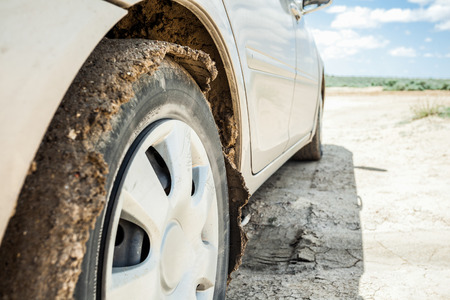 Going offroad and having mud on th tires