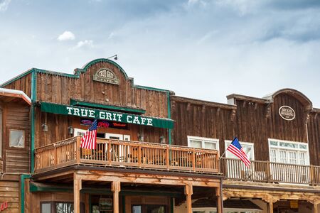 Ridgway Colorado  May 9 2015: The True Grit Caf was built to honor the filming of the academy award winning movieのeditorial素材