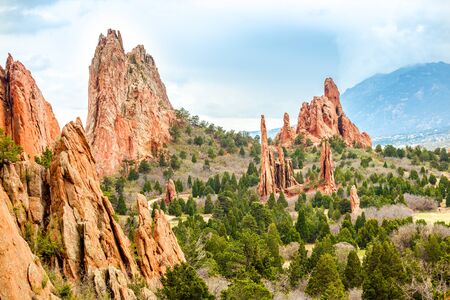 Garden of the Gods, Colorado Springs, CO, USAの写真素材