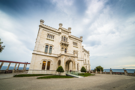 Beautiful Miramare Castle of Trieste, Italy .のeditorial素材