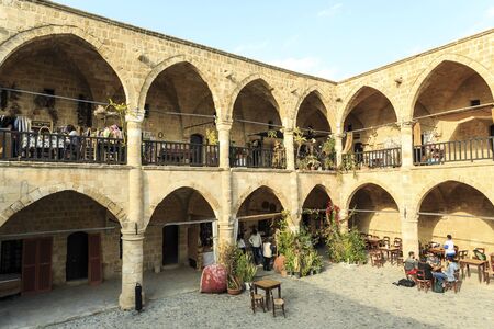 The Great Inn, Buyuk Han in Nikosia, The Turkish Republic of  Northern Cyprusのeditorial素材