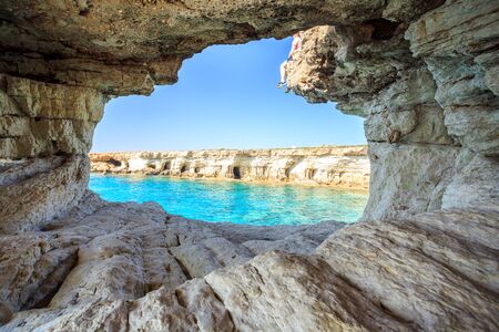 Beautiful cliffs and arches in Aiya Napa, Republic of Cyprus