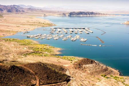 Las Vegas Boat Harbor, Hemenway Harbor on Mead Lake, Nevada, USA